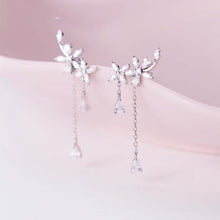 Load image into Gallery viewer, Sterling Silver Earrings for Women with CZ Lily Flower Studs