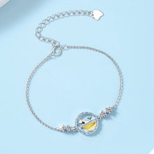 Load image into Gallery viewer, Sterling Silver Bracelet for Women with CZ and Aurora Borealis Crystal Cute Whale Pendant