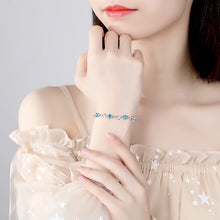 Load image into Gallery viewer, Sterling Silver Bracelet for Women with Rhodium-plated CZ Heart Pendant